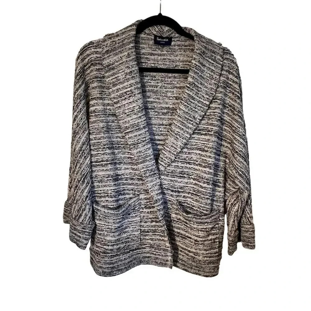 Splendid Women's Multicolor Tweed Dolman Sleeve‎ Cardigan Sweater L